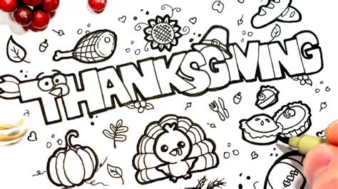 easy to draw thanksgiving pictures|More.